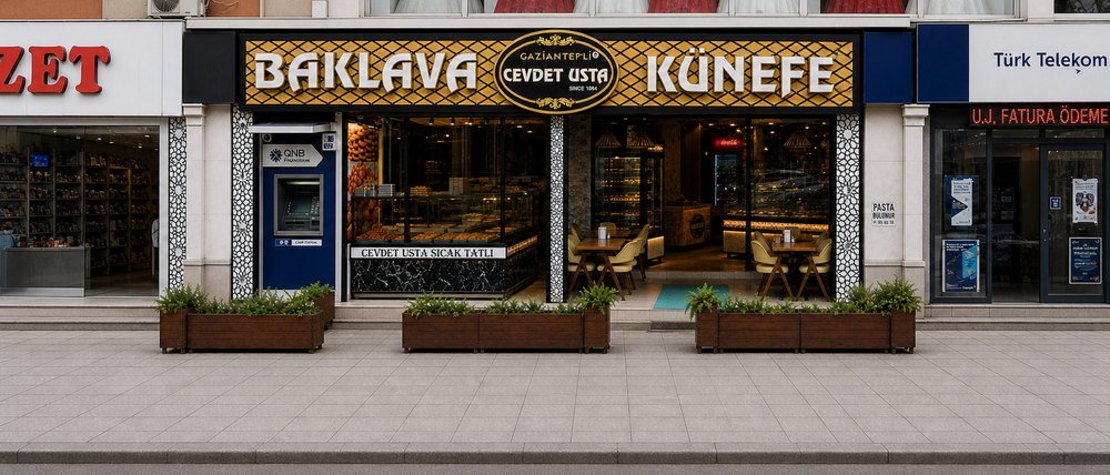 Cevdet Usta'nın Sancaktepe Merve Mahallesi'ndeki tek dükkânı, sokaktan görünüşü